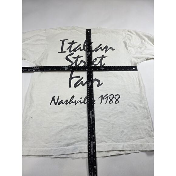 Vintage 1988 Italian Street Fair Nashville Graphic T-Shirt Single Stitch LG - Picture 6 of 6